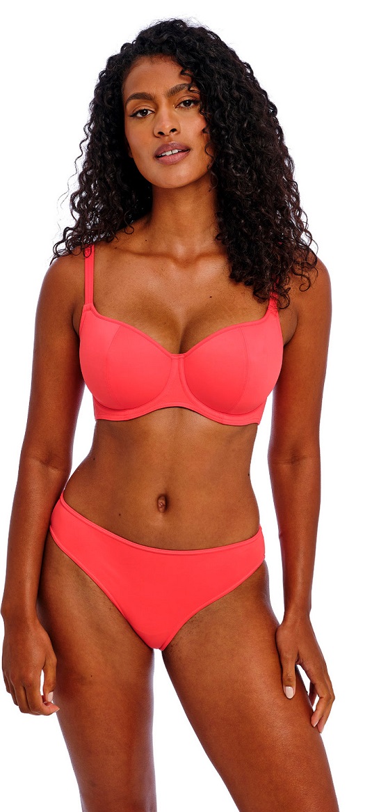 Freya Jewel Cove Sweetheart Padded Bikini Bra Plain SunsetfREYA 
