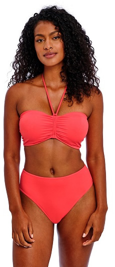 Freya Jewel Cove Bandeau Bikini Bra Plain Sunset