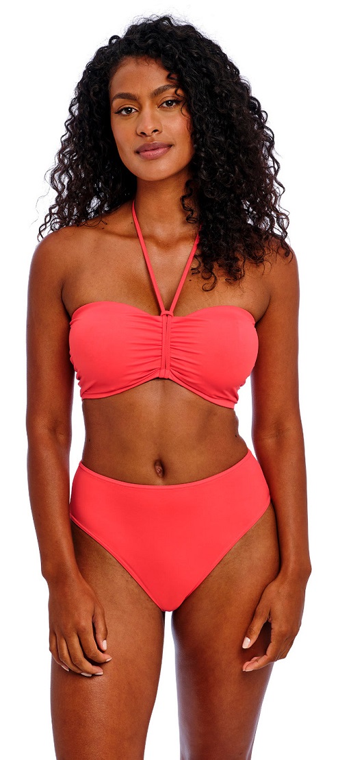 Freya Jewel Cove Bandeau Bikini Bra Plain Sunset