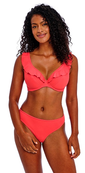 Freya Jewel Cove High Apex Bikini Bra Plain Sunset