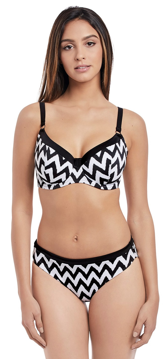 Freya Making Waves Sweetheart Padded Bikini Bra Classic Pant Black