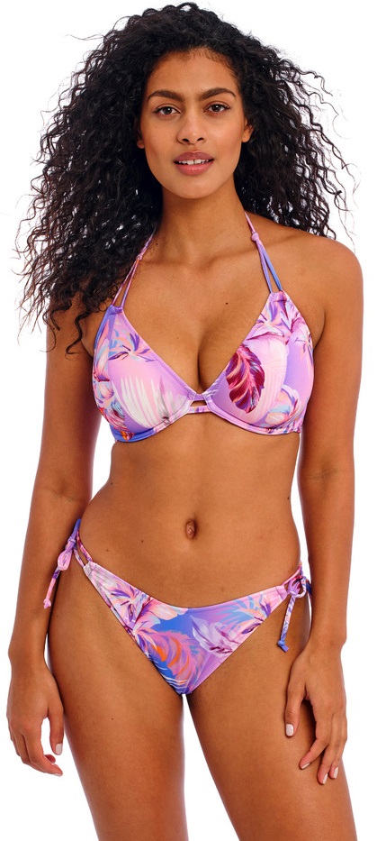 Freya Miami Sunset Halterneck Bikini Bra Tie Pant Set Cassis