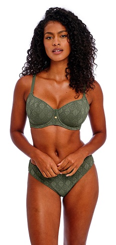 Freya Nomad Nights Sweetheart Bikini Bra Pant Sage