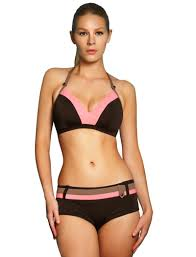 Freya Samba triangle Bikini Bra Short Set Cocoa