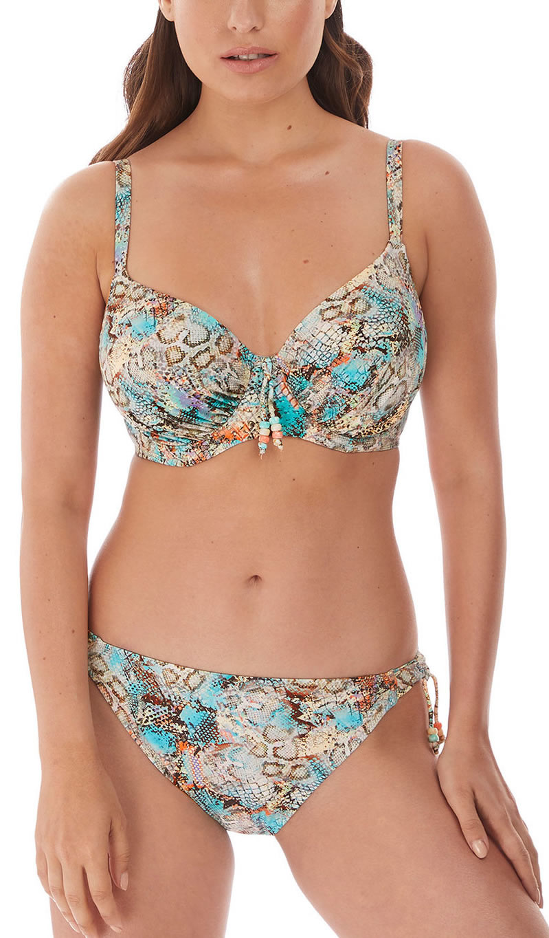 Fantasie Manila Full Cup Bikini Bra Mid Rise Pant Iced Aqua