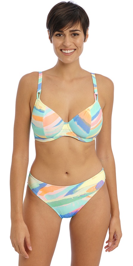 Freya Summer Reef Padded Plunge Bra Pant Set Aqua