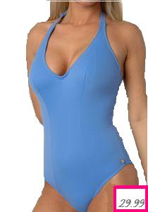 freya only halterneck swimsuit cornflower