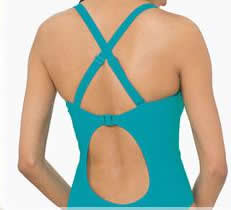 PANACHE SORRENTO SWIMUSIT JADE-CROSS BACK VIEW