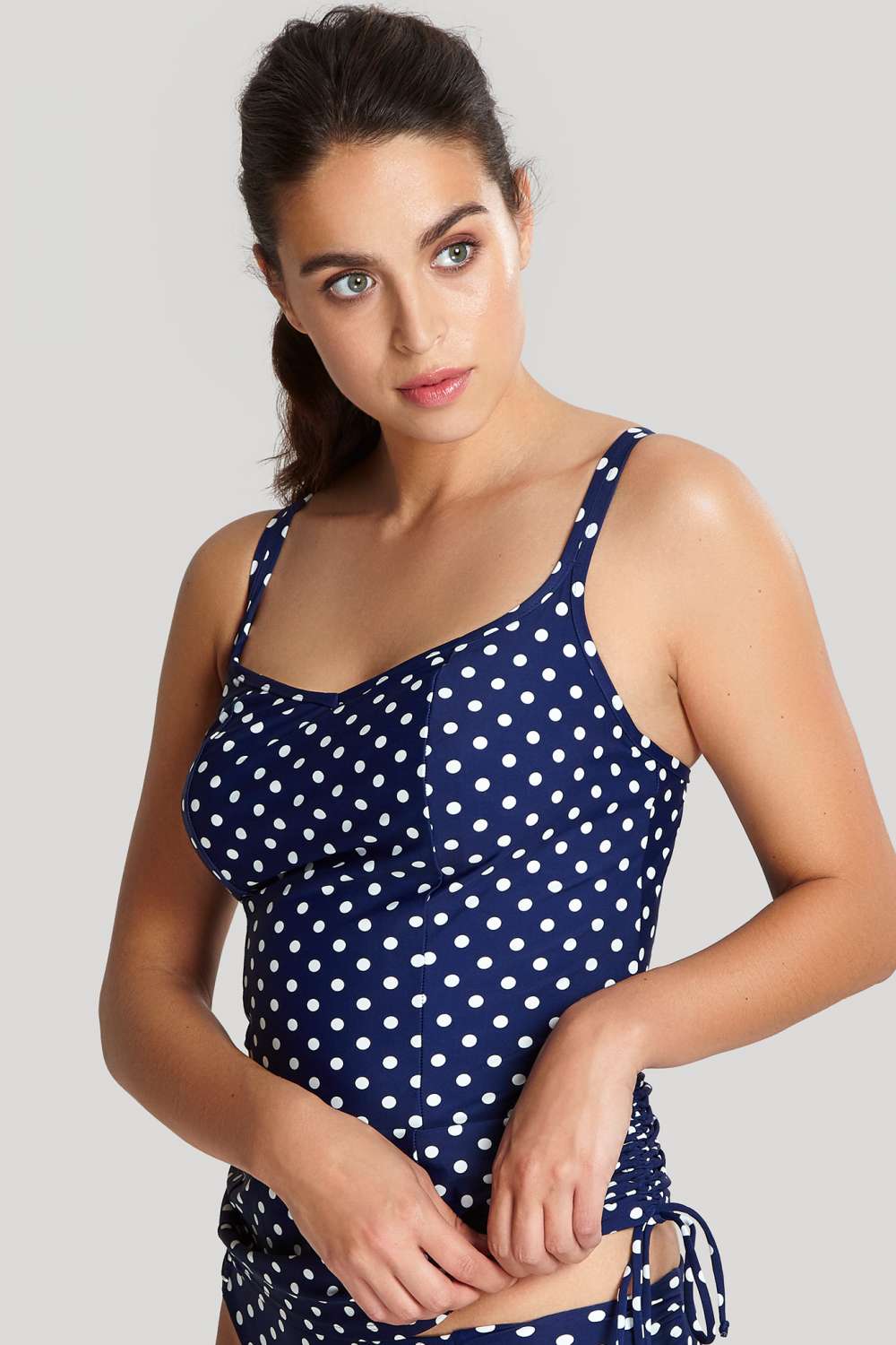 Panache Anya Underwired Scoop Neck Tankini Navy White