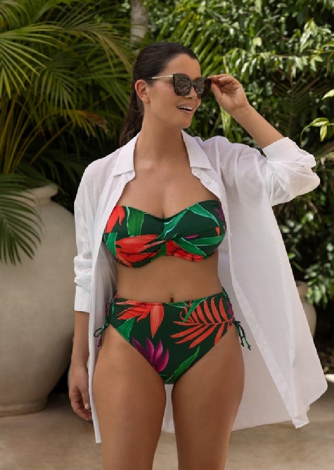 Fantasie Pinchola Bandeau Bikini Bra Mangrove