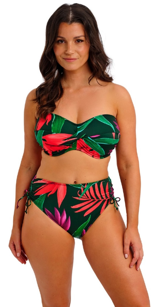 Fantasie Pichola Twist Front Bandeau Bikini Bra Mangrove